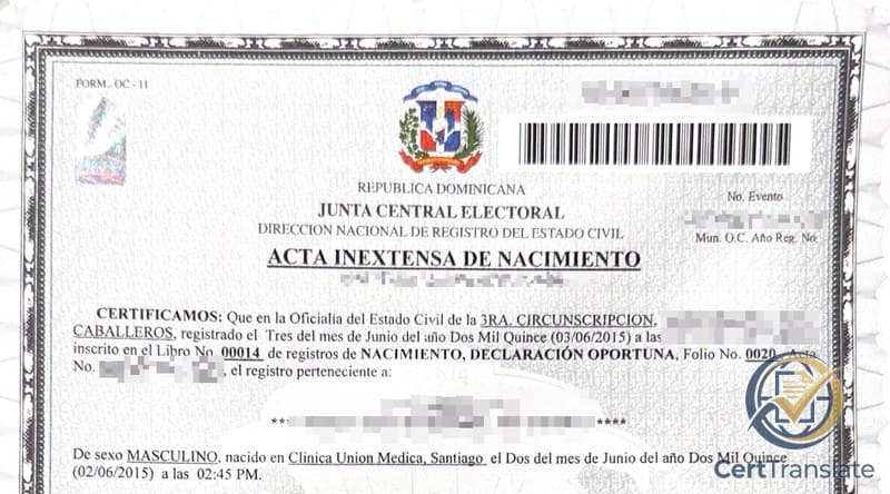 Header section of a Spanish Civil Registry electronic Literal Certification of Death Registration — Ministry of the Presidency, Justice, and Relations with the Parliament crest on the left and the 'registrocivil' brand logo on the right; the certificate title (Certificación Literal de Inscripción de Defunción) and the statutory-authority paragraph beneath; the format whose data lines carry inline numeric field-identifier codes